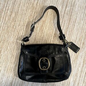 Coach Vintage Black leather Bleeker shoulder bag. Like New